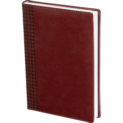 Ежедневник недатированный бордо, тв пер, 140х200, 160л, Lozanna AZ052/bordo