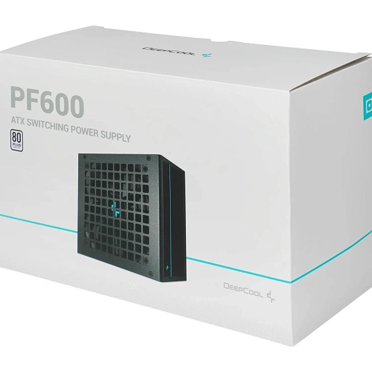 Блок питания Deepcool PF600 80+ ATX 2.4 600W, 80 PLUS, (R-PF600D-HA0B-WDEU)
