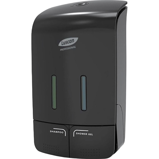 Дозатор для жидкого мыла Luscan Prof Etalon 2x550мл черный 151052