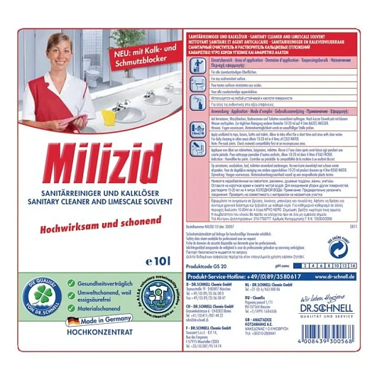 Профхим сантех кисл конц. д/уборки и сантехники Dr.Schnell/MILIZID, 10л