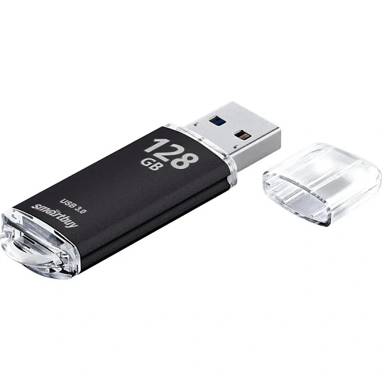 Флеш-память Smartbuy UFD 3.0/3.1 128GB V-Cut Black (SB128GBVC-K3)