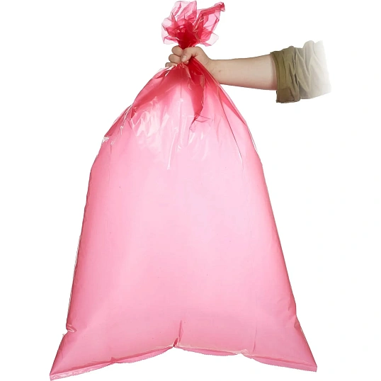 Мешки для мусора ПВД 120л 35мкм 10шт/рул красн 70х110см, Премиум