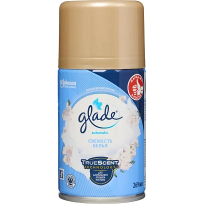 Баллон сменный для автоосвежителя Свеж-ть  бел  Glade 269 мл