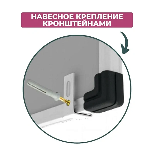 Доска магнитно-маркерная Attache Economy 100х150 мет.бел. профиль черн.угл