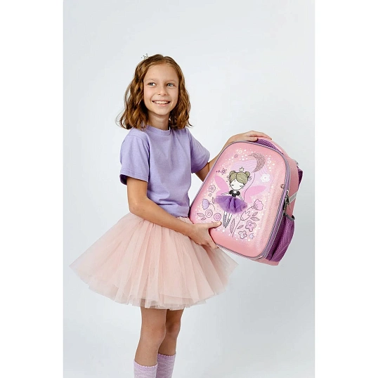 Ранец Basic Фея, 2 отд., эргоном. cпинка, экокожа