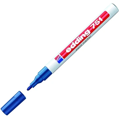 Маркер лаковый EDDING E-751/3 синий, 1-2мм, мет. корп