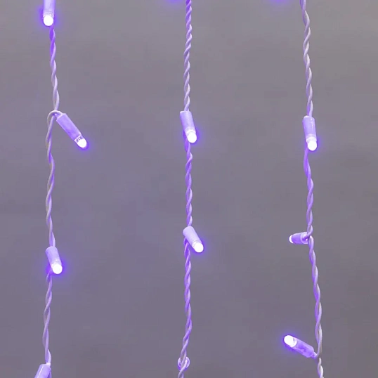 Гирлянда светодиодная Айсикл(бахрома) 176, 4,8х0,6 м,мерцание,Синий 255-163