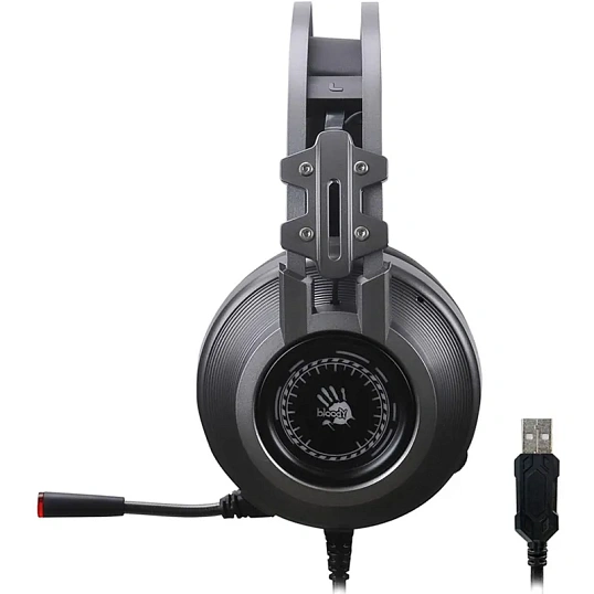 Гарнитура A4Tech Bloody J527 серый 2м мониторные USB (J527)