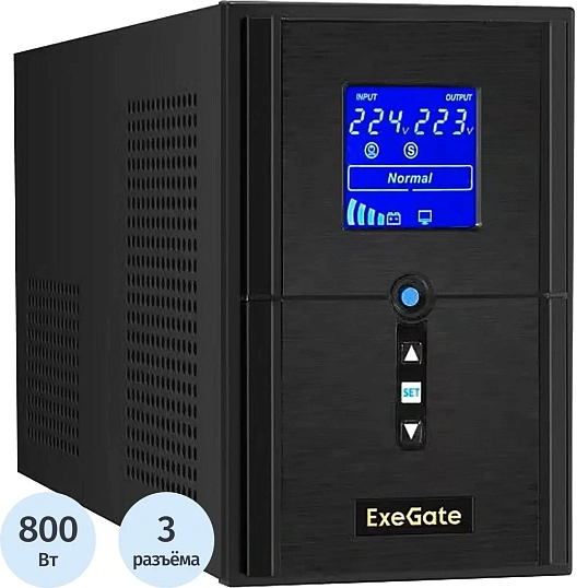 ИБП ExeGate SineTower SN-1000 лин-инт,1000ВА/800Вт,2EURO+1xC13(EX295981RUS)