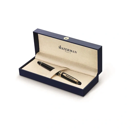 Ручка перьевая WATERMAN EXPERT S0951640 черн. корп, син чернила 0,5мм Франц