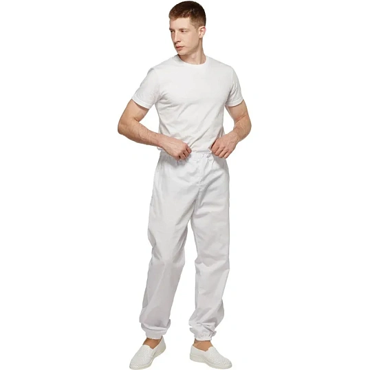 Брюки для пищевого производства бел. универс. сат у17-БР (р.60-62)р.158-164