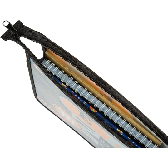 Папка для тетрадей  Team оранжевый,А5, молния, пластик, ПТ-735