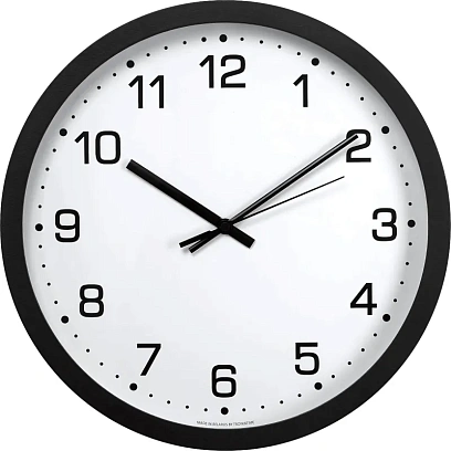 Часы настенные Troyka, диаметр 30см, кольцо пластик - черный 77760754