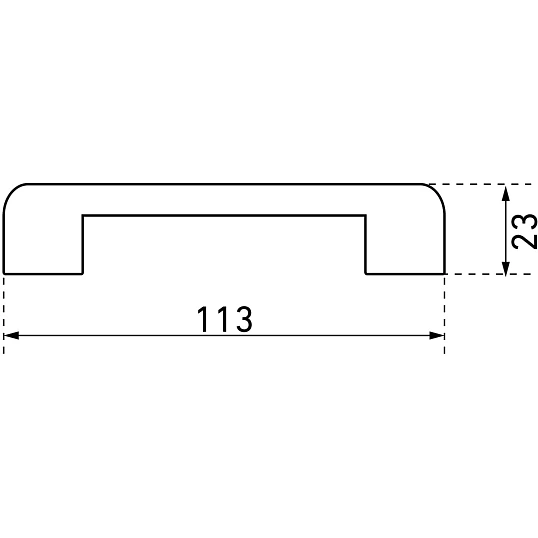 Ручка УЗК_скоба меб.StahlBuro A300-96 (16663) W матовый белый 2шт/уп