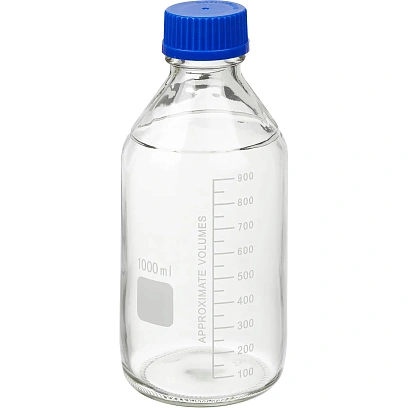 Банка 1000мл ТС с винтовой пластиковой крышкой (светлое стекло) Apexlab