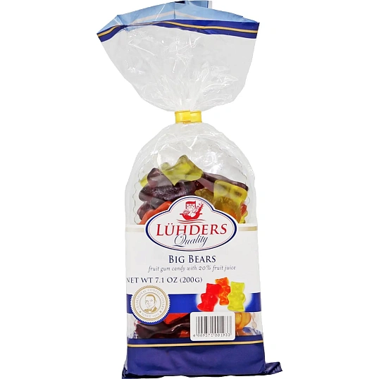 Мармелад жевательный Luhders Большие медведи, 200г