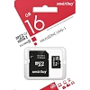 Карта памяти SmartBuy microSDHC 16Gb UHS-I Cl10 +ад, SB16GBSDCL10-01