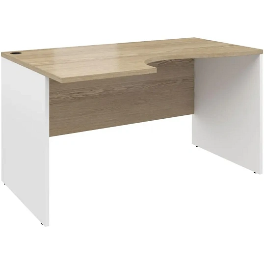 Стол эргономичный ED ALBA левый AL-1.4L дуб нельсон/белый Ш1380 Г880