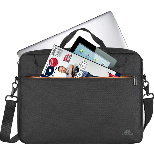 Сумка для ноутбука 15.6, RivaCase Regent, черная, 8033 Black
