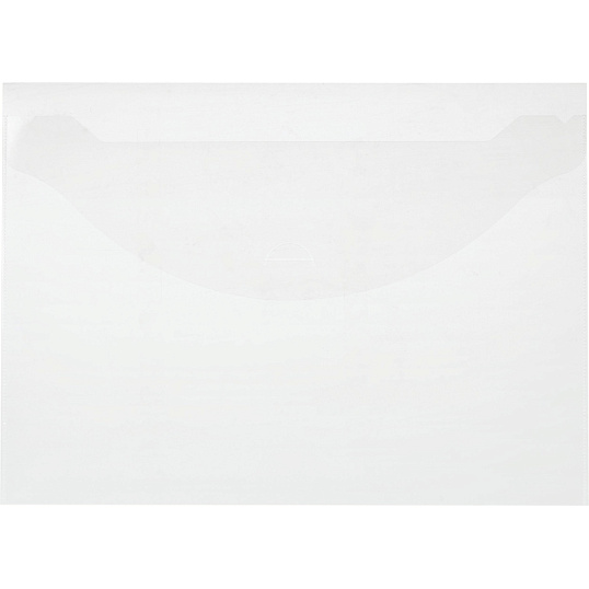 Папка-конверт с клапаном 180 прозрачный 10 шт/уп