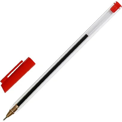 Ручка шариковая неавтомат. СТАММ 800 красная, 0,7мм/0,5мм РШ-30360