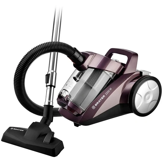 Пылесос циклонного типа BRAYER 4205BR, 2200Вт, 4л, всас420 Вт,Hepa,телес.5м