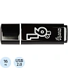 Флеш-память Smartbuy Glossy, 16Gb, USB 2.0, чер, SB16GBGS-K