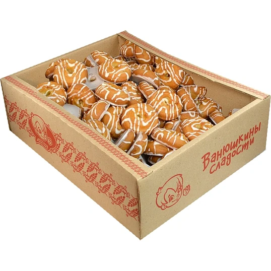 Печенье Заварное колечко  Ванюшкины сладости в белой глазури 2кг/уп