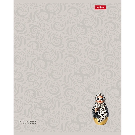 Тетрадь 48л А5ф линия,скоба,мел.карт,ассорт,Матрешки_A LA RUSSE-,095882