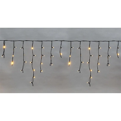 Гирлянда светодиодная Бахрома (Айсикл)4,0х0,6м 128LED ТЕПЛЫЙ БЕЛ.255-236