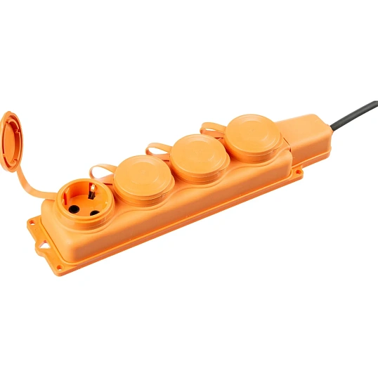 Удлинитель бублик КГ 3x1,5кв.мм. 10м 10А 4 гнезда с/з, с/загл.,IP44,10А-16А