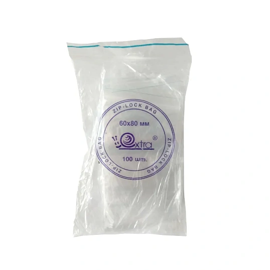 Пакет с замком (Zip Lock) 6x8 см., 32мкм, 100 шт/уп