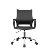 Кресло БР Комус Мебель Echair 396 LT, экокожа, черный, хром