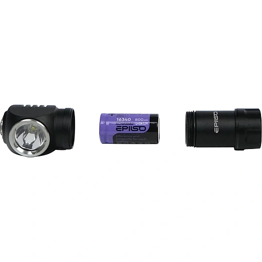 Фонарь EPILSO EPF-200 (карманный, налобный, Luminus SST20 10W, аккум 16340)