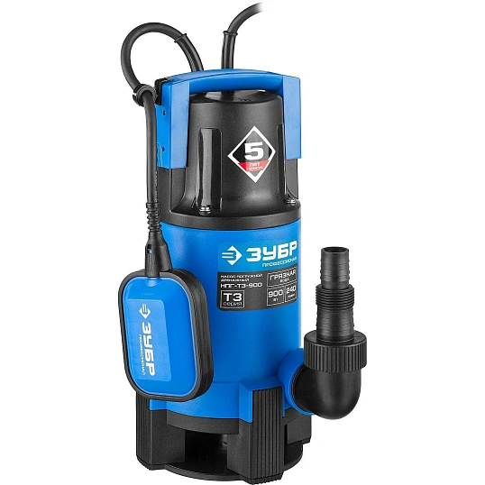 Насос дренажный для грязной воды ЗУБР Профессионал НПГ-Т3-900