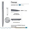 Ручка шариковая BV FIRENZE 1мм син кор серебрн,тубус прямоуг сер 20-0302/03