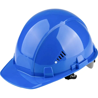 Каска TOPFORT СТАНДАРТ 206 с храповиком синяя