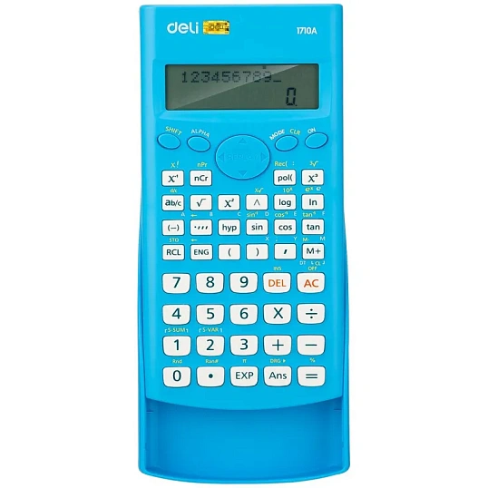 Калькулятор научный (ЕГЭ) Deli E1710A,10-р,2 стр,240 ф.,бат.,162х84мм,син