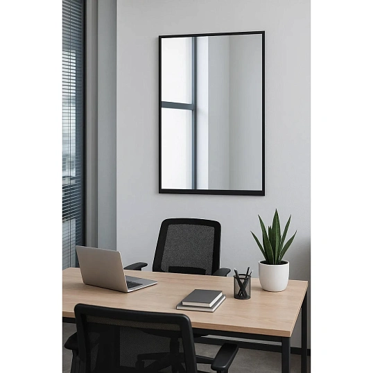 Зеркало KD_настенное Глассвальд-8 (500х10х807) зеркало/металл черный