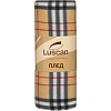 Плед флис Luscan, 130х170 см, 160 г/м2, клетка бежевая