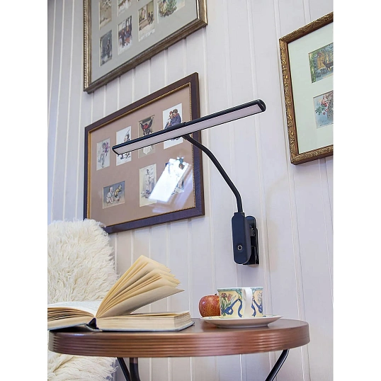 Светильник Lucia L555 FLEX Accu Clip черный, аккум., LED 10W 3000K