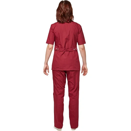 Костюм для горничных и уборщиц женский у12-КБР бордо (р.44-46)р.158-164