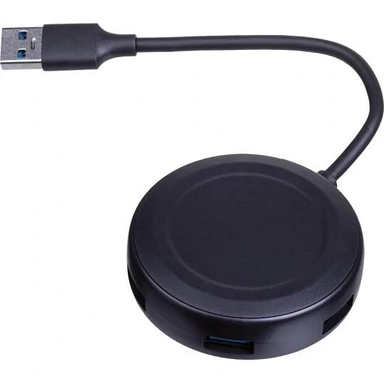Разветвитель USB  HS004 USB 3.0x4/черный