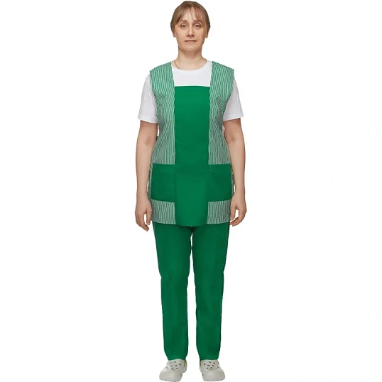 Костюм для горничных и уборщиц у08-СБР зелен (р.48-50)р.158-164