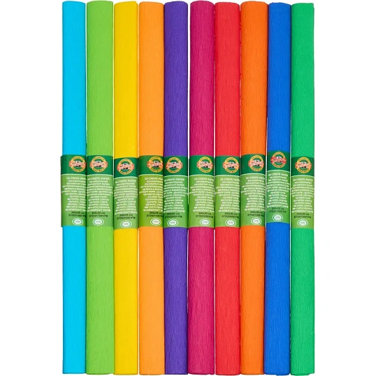 Бумага крепированная в рулоне 2000х500 9755, 10цв (радуга) 9755038002PM