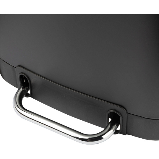 Ведро мусорное с педалью и доводчиком Luscan 30л,черное,прямоуг,металл