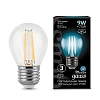 Лампа светодиодная Gauss LED Filament Шар E27 9Вт 4100K (105802209)