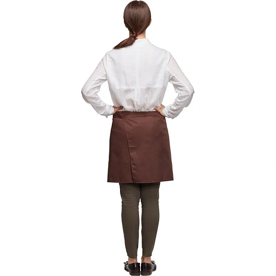 Фартук официанта универсальный коричневый (короткий)