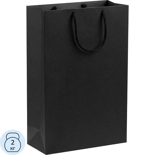 Пакет подарочный бумажный Porta, средний, черный, 23х35х10см,15837.30