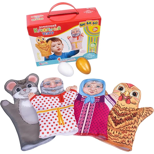 Игровой набор Домашний кукольный театр Курочка Ряба(4 куклы-перч),03643